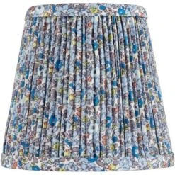 Springcrest 4" Top X 6" Bottom X 5 1/2" High X 5 1/2" Slant Print Lamp Shade Replacement Set Of 4 Small Blue Empire Modern Shirred Pleated Clip On -Interior furniture GUEST c778757a cead 443f 9f85 618d3446009f