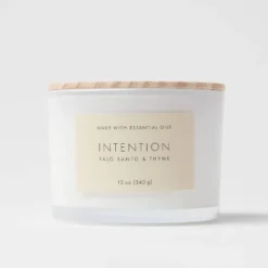 Wood Lidded Glass Wellness Intention Candle - Threshold™ -Interior furniture GUEST c8285841 1ce9 444c a0d7 211c2f80f44f