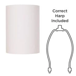 Springcrest Set Of 2 Drum Lamp Shades White Small 8" Top X 8" Bottom X 11" High Spider With Replacement Harp And Finial Fitting -Interior furniture GUEST c881b61f 9a6b 40f1 a7aa 67f373b825b6