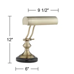 Regency Hill Serenity 12" High Small Traditional Piano Desk Lamps Set Of 2 Adjustable Gold Antique Brass Finish Metal Home Office Living Room Bedroom -Interior furniture GUEST c95445d4 c128 4534 a37f 857e54263102
