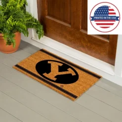 Evergreen Brigham Young University Logo Turf Mat, Brown- 28 X 16 Inches Indoor Outdoor Doormat -Interior furniture GUEST c9596766 33e1 416c be9b 9e45538d1064
