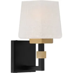 Possini Euro Design Beauregard Modern Wall Light Sconce Black Gold Hardwire 4 1/2" Fixture Square Linen Glass For Bedroom Reading Hallway House Home 13 Possini Euro Design Beauregard Modern Wall Light Sconce Black Gold Hardwire 4 1/2" Fixture Square Linen Glass For Bedroom Reading Hallway House Home -Interior furniture GUEST c95cb99e 0747 4029 8593 73868df7d2b2
