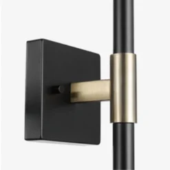 Globe Electric 2-Light Matte Black Wall Sconce With Antique Brass Accent: ETL Listed, Iron Body, No Shade -Interior furniture GUEST cc69a051 1dec 4d28 961c c21003139e70