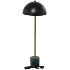 28" X 10" Metal Umbrella Style Desk Lamp With Marble Base - Olivia & May -Interior furniture GUEST ccc39adc 4bef 4e49 877e 1d8aad821f2e