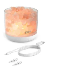USB Salt Lamp - Pure Enrichment: Mood Lighting, Variable Brightness, Includes Power Cord & 2 Halogen Bulbs -Interior furniture GUEST cd4a511c a117 4c7b a173 4cc52b36e37a