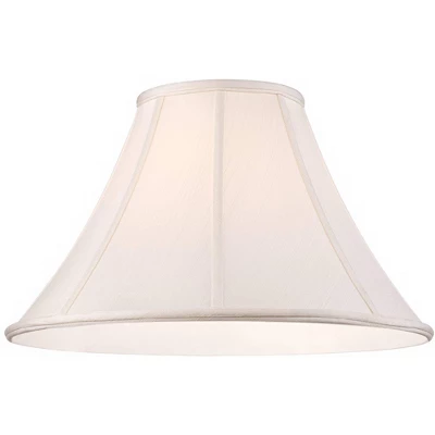 Springcrest Off-White Shantung Large Lamp Shade 7" Top X 18" Bottom X 10.5" High X 12" Slant (Spider) Replacement With Harp And Finial 3 Springcrest Off-White Shantung Large Lamp Shade 7" Top X 18" Bottom X 10.5" High X 12" Slant (Spider) Replacement With Harp And Finial