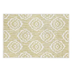 Sussexhome Flower Collection Cotton Heavy Duty Low Pile Area Rug , 2' X 3' -Interior furniture GUEST cf3bef62 292f 4184 a902 9d21cae0492f