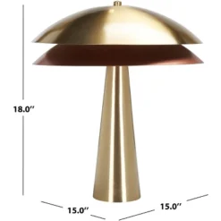 Rafaela 18" Table Lamp - TBL2033 - Brass - Safavieh -Interior furniture GUEST cf5f599b 2b6b 44f4 941f ae4bfaf099dd