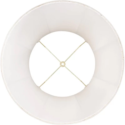 Springcrest Creme Mushroom Pleat Large Lamp Shade 12" Top X 18" Bottom X 18" Slant X 17.75" High (Spider) Replacement With Harp And Finial 4 Springcrest Creme Mushroom Pleat Large Lamp Shade 12" Top X 18" Bottom X 18" Slant X 17.75" High (Spider) Replacement With Harp And Finial - Image 2