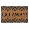 Kate Aurora "Go Away" Chevron Designed Coir Bristled Outdoor All Season Welcome Mat - 18"x30" -Interior furniture GUEST d17f88a7 4838 4a4f 82db 37d7e17da937