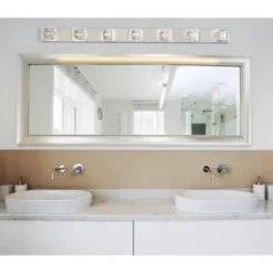 Possini Euro Design Wrapped Wire Modern Wall Light Polished Chrome Hardwire 56" 7-Light Fixture Clear Glass For Bedroom Bathroom Reading Living Room -Interior furniture GUEST d2804aaf 3801 42e1 a4b5 79edbcc4508c