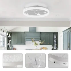 TOBILI 19" White Feather Bedroom Fan Light,Dimmable,5 Blades -Interior furniture GUEST d344d16a 6368 4e87 9b66 1ef886d30dd2