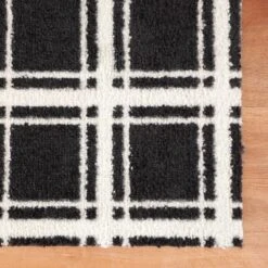2'x3' ColorStar Prairie Grid Door Mat Black - Bungalow Flooring -Interior furniture GUEST d3bee02f d9ae 46d9 9e47 d492718e1fc4