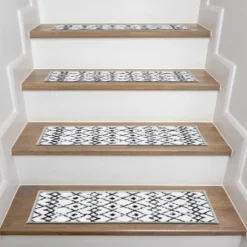 World Rug Gallery Modern Boho Design Non-Slip Stair Treads -Interior furniture GUEST d4966961 de9a 40a7 aef8 a67dbdaa86dd