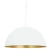 24" 1-Light Rafaelino Bowl Pendant With Shade White/Gold - EGLO -Interior furniture GUEST d5a420cc a396 41f3 bf33 ce63d1e813a6