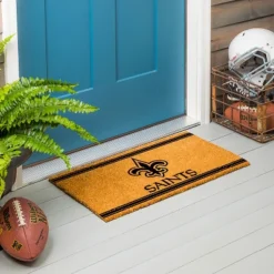 Evergreen New Orleans Saints Logo Turf Mat, Brown- 28 X 16 Inches Indoor Outdoor Doormat -Interior furniture GUEST d5d4b421 1092 4668 91a7 492283ff3cee