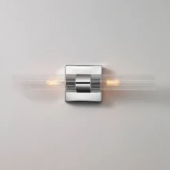 Globe Electric 18" 2-Light Vanity Light With Ribbed Glass Shades -Interior furniture GUEST d63443c5 4155 4deb 8a4e 2da089d903ee