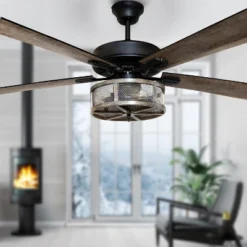 52" Oil Rubbed Bronze Wi-Fi Smart Lighted Ceiling Fan - River Of Goods: Remote & Reversible Blades -Interior furniture GUEST d739a1ee f17e 4624 9d2a 6bdbbff4a7dc