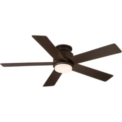 52" Casa Vieja Modern Outdoor Hugger Ceiling Fan With Dimmable LED Light Remote Oil Rubbed Bronze Damp Rated For Patio Exterior -Interior furniture GUEST d87b52bb 6e70 48b0 8910 aca67fd35816