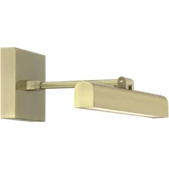 Possini Euro Design Henry 17" High Modern Picture Wall Lamp Light Fixture Mount Living Room Indoor Hallway Entry-way LED Hardwired Gold Antique Brass -Interior furniture GUEST da9c3484 2fc4 497f 87ea e3764a9533ef