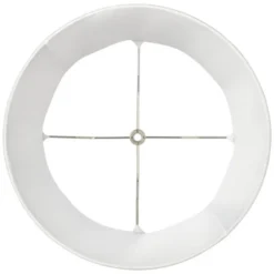Springcrest Medium Round Softback Off-White Tapered Drum Lamp Shade 12" Top X 14" Bottom X 10" High (Spider) Replacement With Harp And Finial -Interior furniture GUEST db2e2c9a 8d86 4d24 9f47 d9adba44ac72
