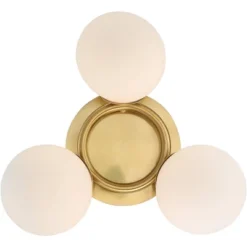 Possini Euro Design Modern Ceiling Light Flush Mount Fixture Brass 18" Wide 3-Light Frosted White Glass Globes Bedroom Living Room 11 Possini Euro Design Modern Ceiling Light Flush Mount Fixture Brass 18" Wide 3-Light Frosted White Glass Globes Bedroom Living Room -Interior furniture GUEST dbfdc26c 9042 453c 899a 728958d8e6b8