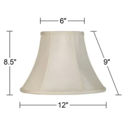 Imperial Shade Creme Small Bell Lamp Shade 6" Top X 12" Bottom X 9" Slant X 8.5" High (Spider) Replacement With Harp And Finial -Interior furniture GUEST dc3b5c92 8093 46d6 936c 58cbdaa7dd78