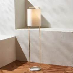 Giulia 63" Floor Lamp - FLL7006 - Gold/White Marble - Safavieh -Interior furniture GUEST dca3b903 2d12 4546 9416 108a2e630de6