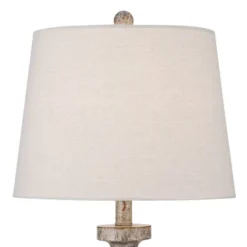 360 Lighting Jordanna 26" High Candlestick Farmhouse Rustic Country Cottage Table Lamps Set Of 2 USB Port White Distressed Finish Living Room Charging -Interior furniture GUEST dcc02f3b f746 48ba a120 21ec5ef41c80