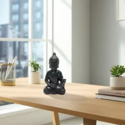 Sagebrook Home 10" Ceramic Buddha Sculpture - Contemporary Black Seated Buddha Statue - Decorative Table Accent For Home, Office, Yoga Studio. Gift -Interior furniture GUEST dd3dd784 0334 4429 bb97 b6e784a93355