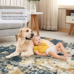 Modern Abstract Large Living Room Bedroom Area Rugs, Soft Non Slip Contemporary Throw Carpet For Dining Room -Interior furniture GUEST dd889ba6 6f0d 49e1 bb59 d0c499274be4