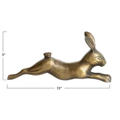 Storied Home Decorative Embossed Aluminum Rabbit, Antique Brass -Interior furniture GUEST ded4968f b2ba 4bb0 ae76 87cd9e3714dc