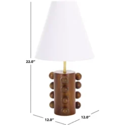 Millie 22" Wood Table Lamp - TBL3023 - Walnut - Safavieh -Interior furniture GUEST dee44d5f 12f5 4a00 9513 d90d0f7327d3