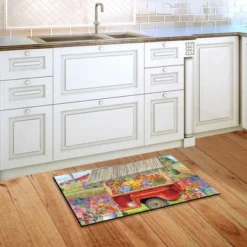 Spring Farm Floral Doormat Flower Cart Indoor Outdoor 30" X 18" Briarwood Lane -Interior furniture GUEST df2a929a 2c56 4935 a816 59705b2eb2a2