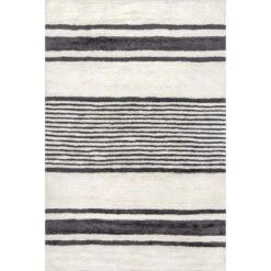 Lauren Liess X RugsUSA - Striped Wool Machine Washable Area Rug -Interior furniture GUEST df5edb08 b1d0 46f7 975a 6d8498c1b98b