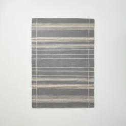 Wool Blend Variegated Stripe Area Rug Dark Gray - Hearth & Hand™ With Magnolia -Interior furniture GUEST dfeaf7b3 fe91 42d0 a761 a75fb13a64e0
