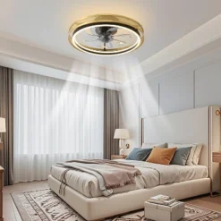 POWLIG 19.68" Gold Modern LED Ceiling Fan With Lights And Remote Control - 20W, Dimmable And Adjustable Color Temperatures -Interior furniture GUEST e018bc3e 1f57 40a9 9bf3 60458670a22e