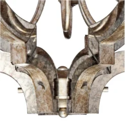 Possini Euro Design Ornament Aged Silver Gold Bronze Chandelier 23 1/4" Wide Industrial 6-Light Fixture For Dining Room Foyer Kitchen Island Entryway -Interior furniture GUEST e05eea9c faa8 4fff bc6f 1d3c22ead737