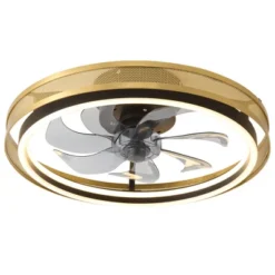 POWLIG 19.68" Gold Modern LED Ceiling Fan With Lights And Remote Control - 20W, Dimmable And Adjustable Color Temperatures -Interior furniture GUEST e0ae1a1f 5eb1 41ac aaef 4598cb24329d