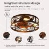 MAYEERTY Ceiling Fans 20 Inch Caged With Lights Black -Interior furniture GUEST e0d8ab4a e205 4fd7 be1f fb49de416185