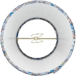 Springcrest 4" Top X 6" Bottom X 5 1/2" High X 5 1/2" Slant Print Lamp Shade Replacement Set Of 4 Small Blue Empire Modern Shirred Pleated Clip On -Interior furniture GUEST e11fc991 2308 4d81 bc16 1b51aeba1a8a