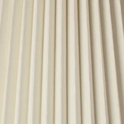 Springcrest Set Of 2 Drum Lamp Shades Ivory Knife Pleat Medium 8" Top X 14.5" Bottom X 10" High Spider With Harp And Finial Fitting