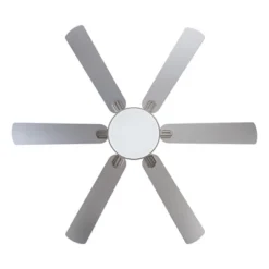 Parrot Uncle 60" Modern Nickel LED Ceiling Fan With Light And Remote -Interior furniture GUEST e16e001a 61b8 4827 a77d 6af2ef5f1f37
