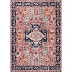 NuLOOM Amber Machine Washable Floral Aztec Area Rug -Interior furniture GUEST e194e160 eef2 4e73 9286 8b1c8db13a97