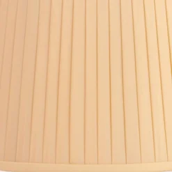 Springcrest Mapo 14" Top X 17" Bottom X 11" High X 11" Slant Lamp Shade Replacement Large Yellow Drum Traditional Fabric Softback Washer Harp Finial