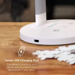 Verilux HappyLight Duo 2-in-1 Light Therapy And Task Desk Lamp White: Modern Design, USB Port, No Assembly Required -Interior furniture GUEST e2aa496d 60b9 48b9 a7b9 ca61e473e5bb