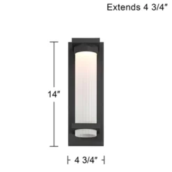 Possini Euro Design Possini Euro Kathleen 14" High Sand Black LED Wall Sconce Set Of 2 -Interior furniture GUEST e3b86bff 9d3b 430b 9fff 5ce72ea4a66f