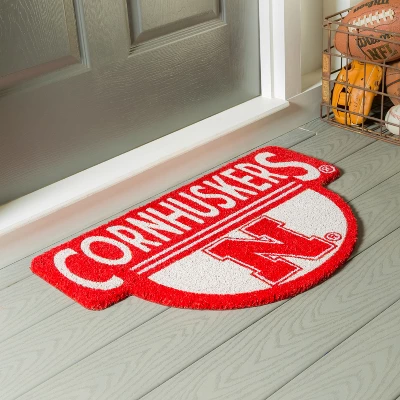 Evergreen University Of Nebraska Indoor Outdoor Natural Shaped Coir Doormat 1'6"x2'4" Multicolored 3 Evergreen University Of Nebraska Indoor Outdoor Natural Shaped Coir Doormat 1'6"x2'4" Multicolored