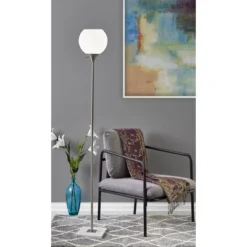 71" 3-way Fiona Torchiere Steel - Adesso -Interior furniture GUEST e46f27be 8dcc 4bef a6c8 271f992743b7