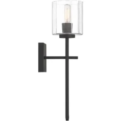 Possini Euro Design Possini Euro Katrina 17 1/2" High Black Wall Sconce Set Of 2 -Interior furniture GUEST e62e6411 1846 4b8c a1cb 8a3aa8c0d077